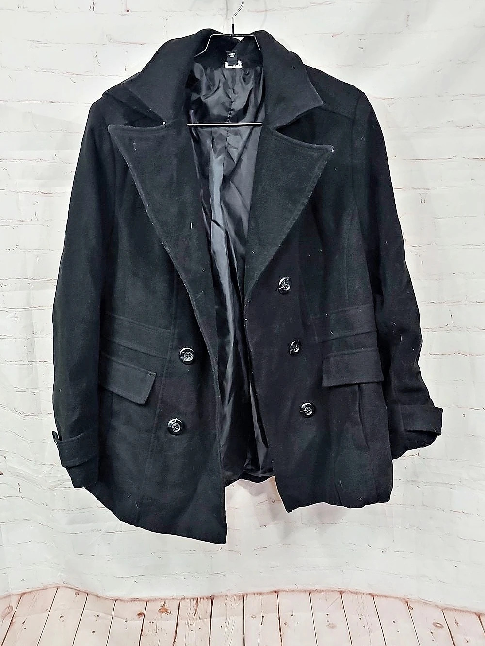 GEORGE Black Trench Coat Size 2X
